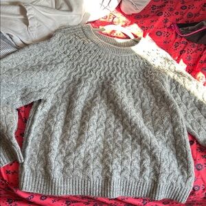 a new day Light Gray Cable Knit Sweater